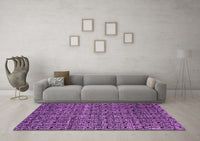 Machine Washable Abstract Purple Modern Rug, wshabs5104pur