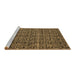 Sideview of Machine Washable Abstract Brown Modern Rug, wshabs5104brn