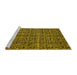 Sideview of Machine Washable Abstract Yellow Modern Rug, wshabs5104yw