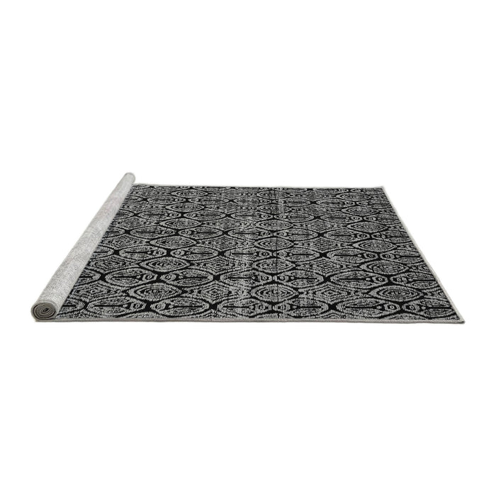 Sideview of Machine Washable Abstract Gray Modern Rug, wshabs5104gry