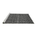 Sideview of Machine Washable Abstract Gray Modern Rug, wshabs5104gry