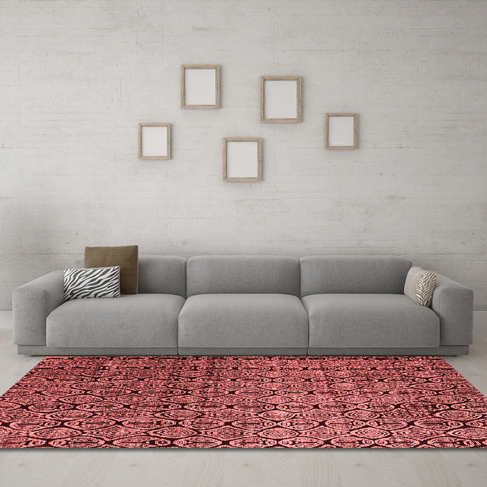 Modern Red Washable Rugs