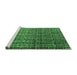 Sideview of Machine Washable Abstract Emerald Green Modern Area Rugs, wshabs5105emgrn