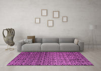 Machine Washable Abstract Pink Modern Rug, wshabs5105pnk