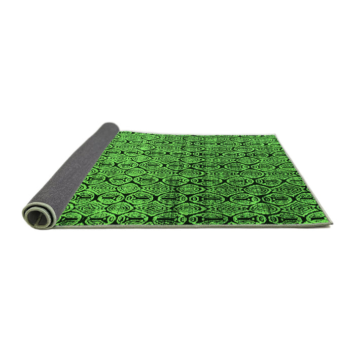 Sideview of Abstract Green Modern Rug, abs5105grn