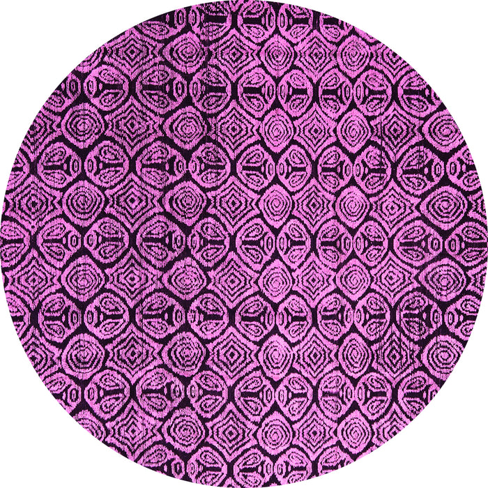 Round Abstract Pink Modern Rug, abs5105pnk