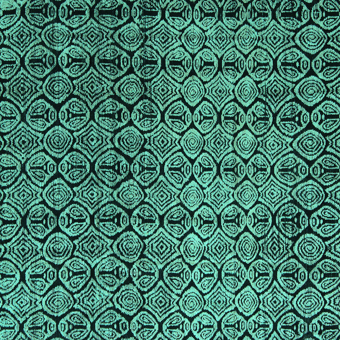 Square Abstract Turquoise Modern Rug, abs5105turq