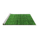 Sideview of Machine Washable Abstract Green Modern Area Rugs, wshabs5105grn