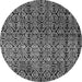 Round Abstract Gray Modern Rug, abs5105gry