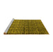 Sideview of Machine Washable Abstract Yellow Modern Rug, wshabs5105yw