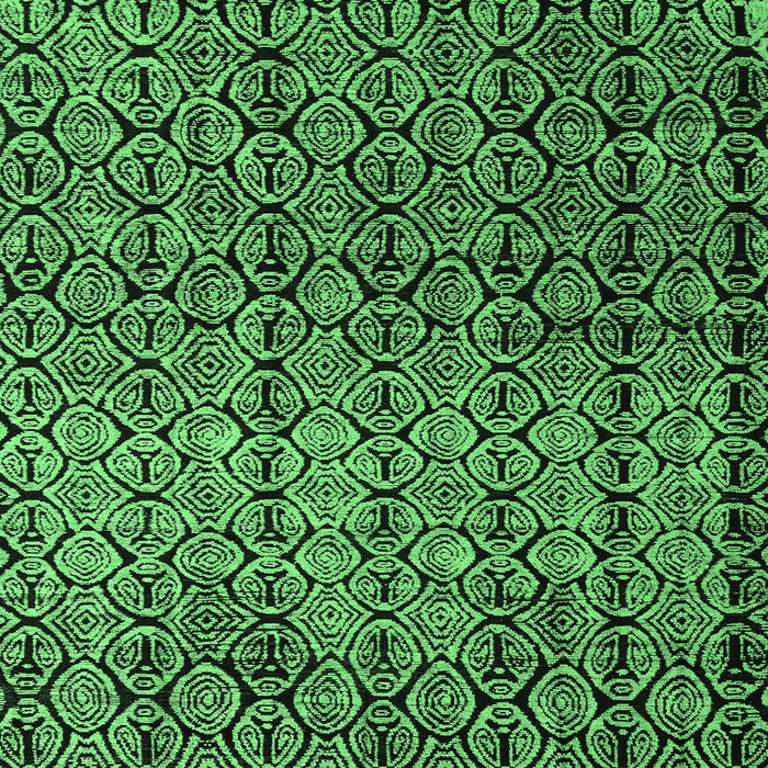 Square Machine Washable Abstract Emerald Green Modern Area Rugs, wshabs5105emgrn