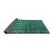 Sideview of Abstract Turquoise Modern Rug, abs5105turq