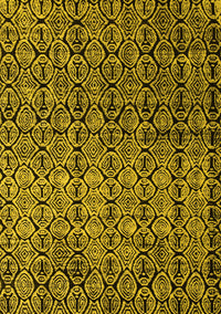 Abstract Yellow Modern Rug, abs5105yw