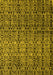 Abstract Yellow Modern Rug, abs5105yw