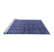 Sideview of Machine Washable Abstract Blue Modern Rug, wshabs5105blu