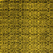 Square Machine Washable Abstract Yellow Modern Rug, wshabs5105yw