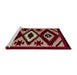 Sideview of Machine Washable Abstract Dark Almond Brown Rug, wshabs5106