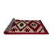 Sideview of Abstract Dark Almond Brown Modern Rug, abs5106