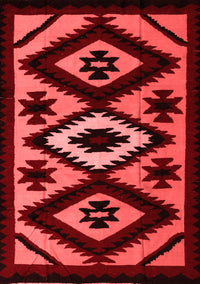 Abstract Red Modern Rug, abs5106red