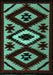 Abstract Turquoise Modern Rug, abs5106turq