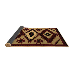 Sideview of Abstract Brown Modern Rug, abs5106brn