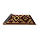 Sideview of Abstract Brown Modern Rug, abs5106brn