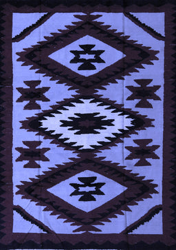 Abstract Blue Modern Rug, abs5106blu