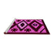 Sideview of Machine Washable Abstract Pink Modern Rug, wshabs5106pnk