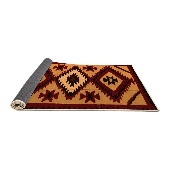 Sideview of Abstract Orange Modern Rug, abs5106org