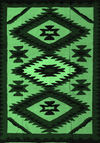 Abstract Emerald Green Modern Rug, abs5106emgrn