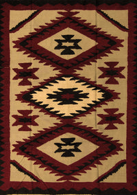 Abstract Brown Modern Rug, abs5106brn