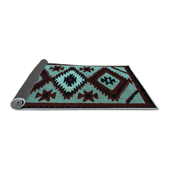 Sideview of Abstract Light Blue Modern Rug, abs5106lblu