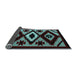 Sideview of Abstract Light Blue Modern Rug, abs5106lblu