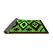 Sideview of Abstract Green Modern Rug, abs5106grn