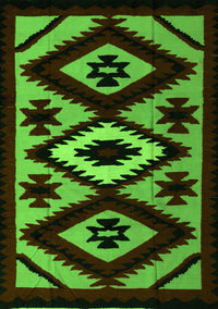 Abstract Green Modern Rug, abs5106grn