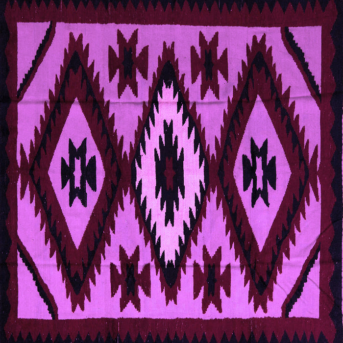 Square Abstract Purple Modern Rug, abs5106pur