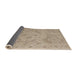 Sideview of Abstract Dark Almond Brown Modern Rug, abs5107