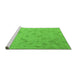 Sideview of Machine Washable Abstract Green Modern Area Rugs, wshabs5107grn