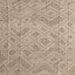 Square Abstract Dark Almond Brown Modern Rug, abs5107