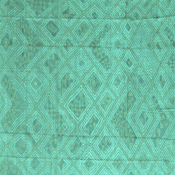 Square Abstract Turquoise Modern Rug, abs5107turq