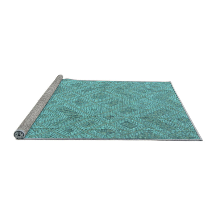 Sideview of Machine Washable Abstract Light Blue Modern Rug, wshabs5107lblu