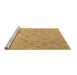 Sideview of Machine Washable Abstract Brown Modern Rug, wshabs5107brn