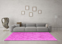 Machine Washable Abstract Pink Modern Rug, wshabs5107pnk