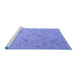 Sideview of Machine Washable Abstract Blue Modern Rug, wshabs5107blu