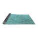 Sideview of Abstract Light Blue Modern Rug, abs5107lblu