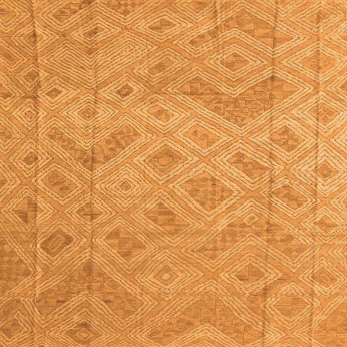 Square Abstract Orange Modern Rug, abs5107org