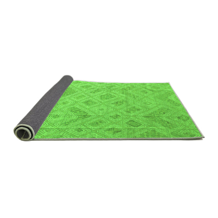 Sideview of Abstract Green Modern Rug, abs5107grn