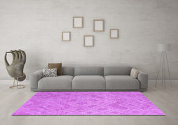 Machine Washable Abstract Purple Modern Area Rugs in a Living Room, wshabs5107pur