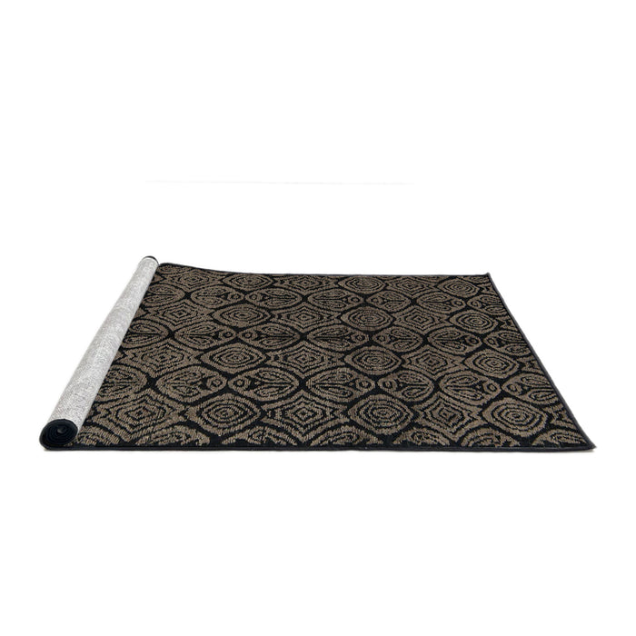 Sideview of Machine Washable Abstract Brown Rug, wshabs5108