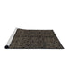 Sideview of Machine Washable Abstract Brown Rug, wshabs5108